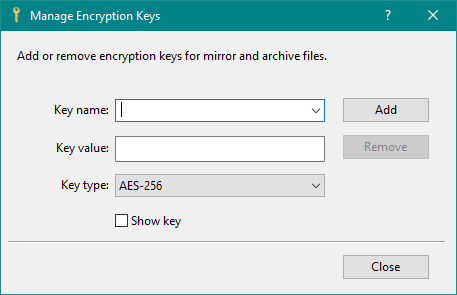 Add encryption key