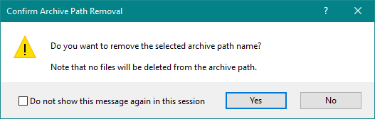 Remove archiver path