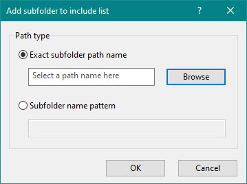 Filter subfolder