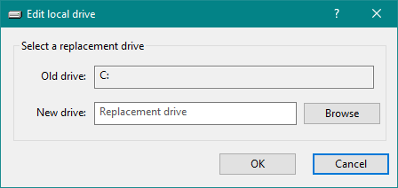 Edit local drive