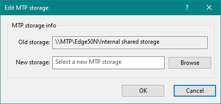 Edit MTP storage